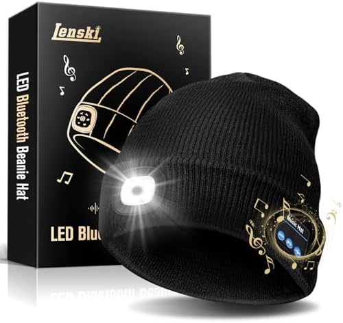 Bonnet Bluetooth Avec 40 LED Et Haut-parleurs - Rechargeable, éclairage 3 Modes, Pour Running, Camping