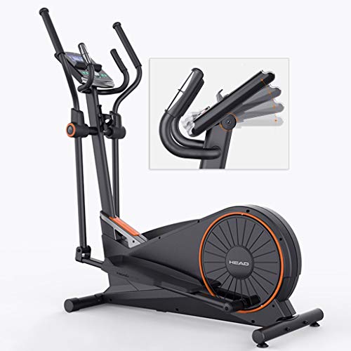 Steppers Machine elliptique Pliable Équipement de Fitness muet Magnetron Space Walker Petit ellipsomètre Support IPAD Surveillance de la fréquence Cardiaque (Color : Black, Size : 148 * 60 * 168cm) Cover