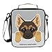 Dog Pattern Lunch Box German Shepherd Insulated Lunch Bag Reusable Cooler Meal Prep Bags Lunch Tote with Shoulder Strap for School Kids Office Adult