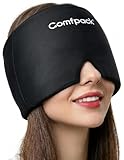 Comfpack Migraine Relief Cap with 30% Longer Cold, Headache Relief Hat Ice Pack Mask Product, Soft Cooling Gel Head Wrap Cold Therapy Hat for Migraine, Sinus Pain, Stress Relief, Sleep & Hangover