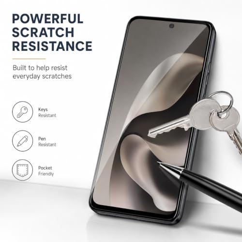 Image of FIRST MART Tempered Glass for Motorola G77 Power, 9H Full-Glue Screen Protector, 3D Edge-to-Edge, HD Clear, Oleophobic, Case-Friendly, Bubble-Free| Black