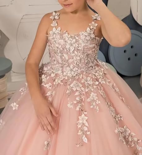 Flower Girl Dresses for Wedding Lace Princess First Communion Formal Dress Homecoming Outfit Tulle Pageant Ball Gowns4