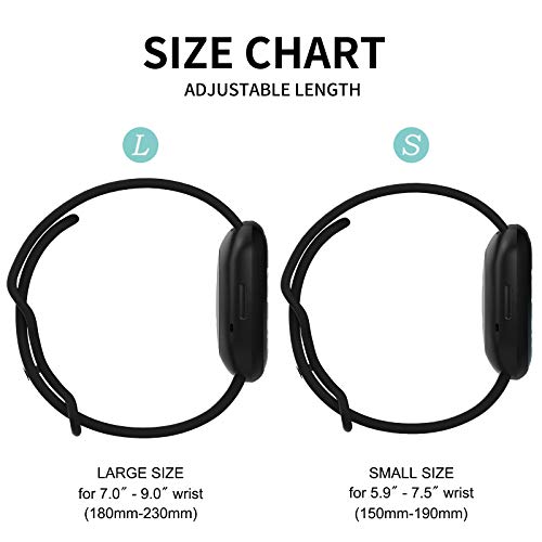 FunBand Compatible with Versa 3/ Versa 4/ Fitbit Sense Strap Bands,Floral Pattern Printed Soft Silicone Fitness Sports Replacement Wrist Strap Bracelet for Versa 3/ Versa 4/ Fitbit Sense Smart Watch - Image 3