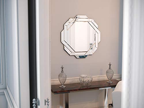 Kenroy Home Modern Wall Mirror, 34 Inch Height, 34 Inch Diameter, 1 Inch Ext With Glass Finish #TOP4