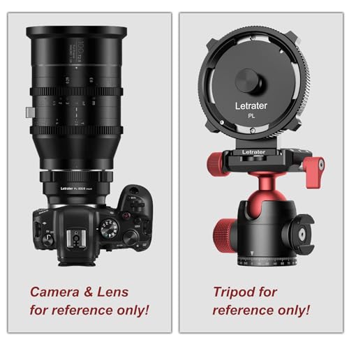 Letrater PL-EOS R para Canon RF Mount Adapter-Pl Lens for Canon EOS R, R5, R6, C70, Komodo, Negro Mate - imagen 5