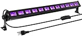 Black Lights, YeeSite Blacklights Bar with 3W x 12LEDs UV Neon Glow in The Dark Party Supplies for Black Light Posters Birthday Wedding Stage Lighting