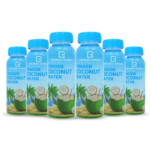 The Right Rituals Tender Coconut Water | Refreshing, Natural, No added Sugar or Artificial Flavor | Not From Concentrate | Hydration Drink | Electrolyte rich | Ready To Drink (200ml (Pack of 6))