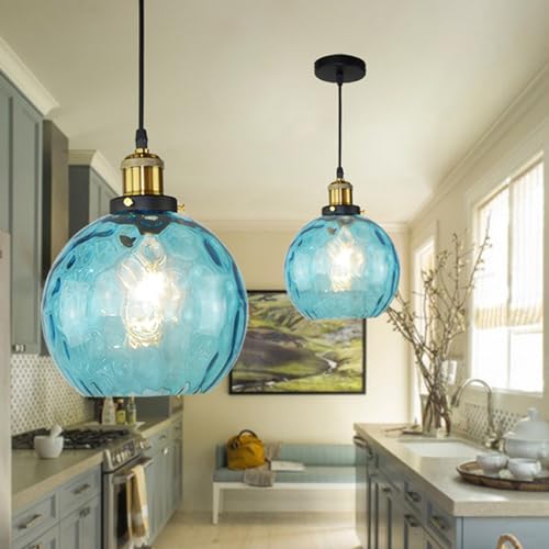 Lámpara colgante ajustable con cristal de diseño para comedor 5