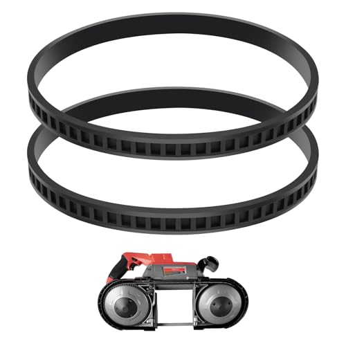 KeeTidy 45-69-0010 Blade Pulley Tires Replacement Compatible with Milwaukee Bandsaw Part Deep Cutting Blades 6230 6232-6 6225 AO2807 6238N 6238-20 2729-20 Portaband Saw Belt, 2 Pack