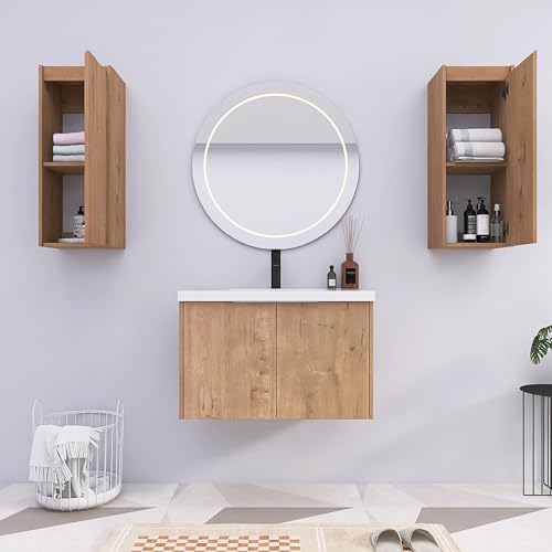 ARTCHIRLY 30'' Wall Mounted Bathroom Vanity, 30 Inch Floating Bathroom