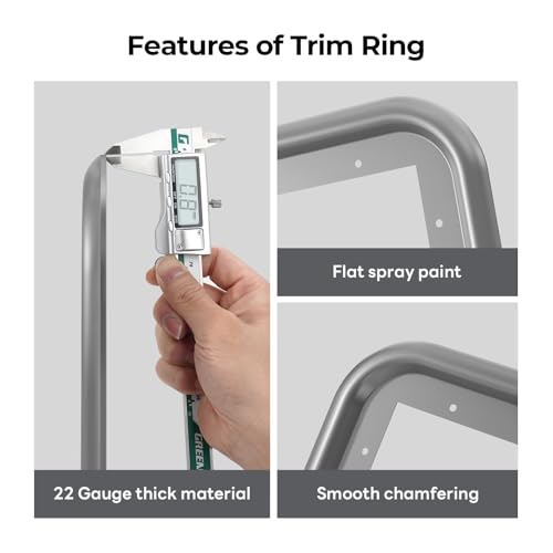 Image of FOGATTI RV Water Heater Door Trim Ring. Only for FOGATTI 18 inch x 18 inch Water Heater Door, Gray