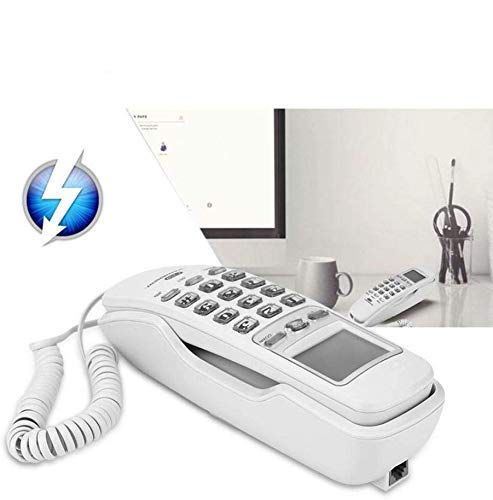 Wired Corded Phones - One-Button Redials Wall Telephones Call - Office Landline Telephone with Bracket - Home Hotel Wired Desktop Wall Phone