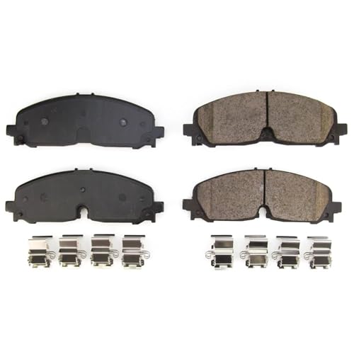 Image of PowerStop Front Brake Pads for Buick Enclave 2021-24 |Cadillac XT5 2021-22 |XT6 2021-22 |Chevrolet Blazer 2021-25 |Colorado 2021-22 - Z17 Ceramic Brake Pads with Installation Hardware, 17-2371