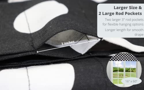 Crabtree Collection Valances For Windows Kitchen Curtains Classic Black Polka Dot Window Treatments Country Home Window Valance Curtains (16X60) #TOP3