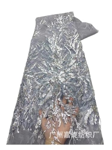 Tissu brodé à paillettes pour robe de mariée et cheongsam