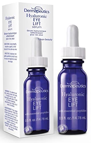 Dermapeutics Hyaluronic Acid Serum for Eyes, 0.5 oz | Ultra Hydrating | Anti Aging & Anti Wrinkle | Skin Firming & Plumping | Boosts Collagen & Elastin