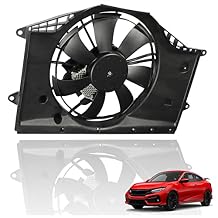 190305AAA01 624610 Automotive Radiator Cooling Fan Assembly Replacement for 2016 2017 2018 2019 2020 Civic 1.5L HO3115173 12V