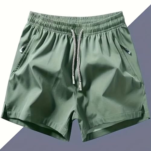 3 Set Men's Workout Athletic Shorts Lightweight Moisture Wicking 3" Running Shorts with Zipper Pockets Gym Beach3