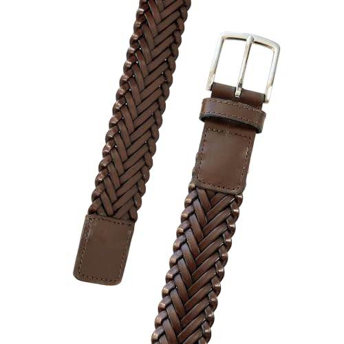 Image of Nautica Men's Casual Leather Belt | Everyday | Classic | Pants | Jeans | Khakis | Chinos | Metal Buckle