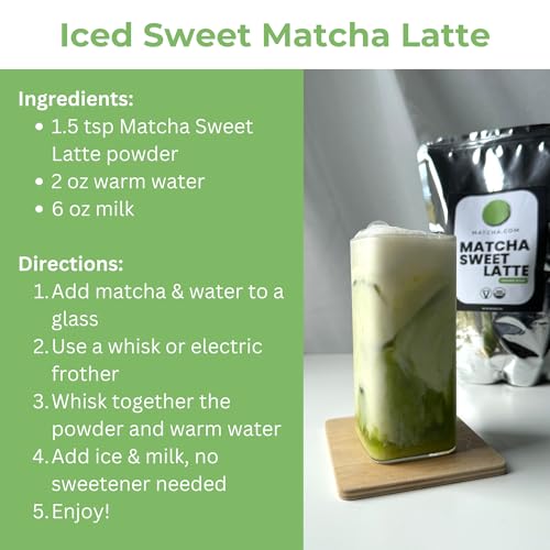 Mezcla de matcha orgánica endulzada 1 kg miniatura 4