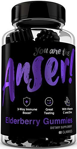 Elderberry Gummies with Vitamin C & Zinc Immune Support Supplement - Vegan Sambucus Elderberry Gummies for Kids & Adults - Antioxidant Rich Immune Defense Formula - 30 Servings - Anser by Tia Mowry Elderberry Gummies with Vitamin C & Zinc Immune Support Supplement - Vegan Sambucus Elderberry Gummies for Kids & Adults - Antioxidant Rich Immune Defense Formula - 30 Servings - Anser by Tia Mowry