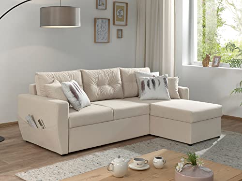 Bestmobilier - Astoria - canapé d'angle réversible - Convertible avec Coffre - Style Contemporain- 4 Places