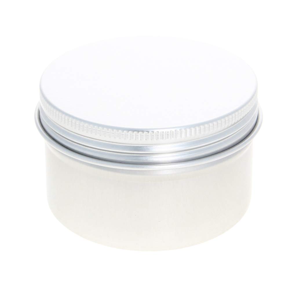 Othmro 1Pcs Round Aluminum Cans Tin Can Screw Top Metal Lid Containers 80ml/2.7 oz, 67 * 43mm (D*H) Silver Color Aluminum Containers for Lip Balm, Crafts, Cosmetic, Candles