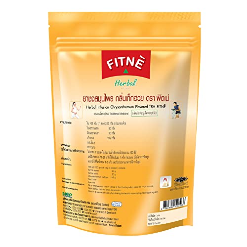 FITNÈ Chrysanthemum Herbal Tea Senna Infusion Smooth Mild Soothing Beverage Natural Gentle Detox Cleanse No Calories Caffeine Free, 30 Tea Bags