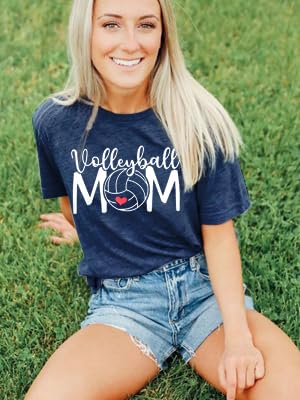 Volleyball T-Shirt Women Volleyball Mom Shirts Game Day Shirt Game Day Graphic Shirts4