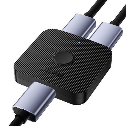BENFEI HDMI�ؑ֊� �A4K@60Hz HDMI�ؑ֊� 2����1�o�́i���͂�؂�ւ��ďo�́j 1����2�o�́i�ؑ֏o�͂ł��蓯���o�͕͂s�j 4K 3D HD 1080P�Ή� Firestick�AXbox PS4 Roku HDTV�c