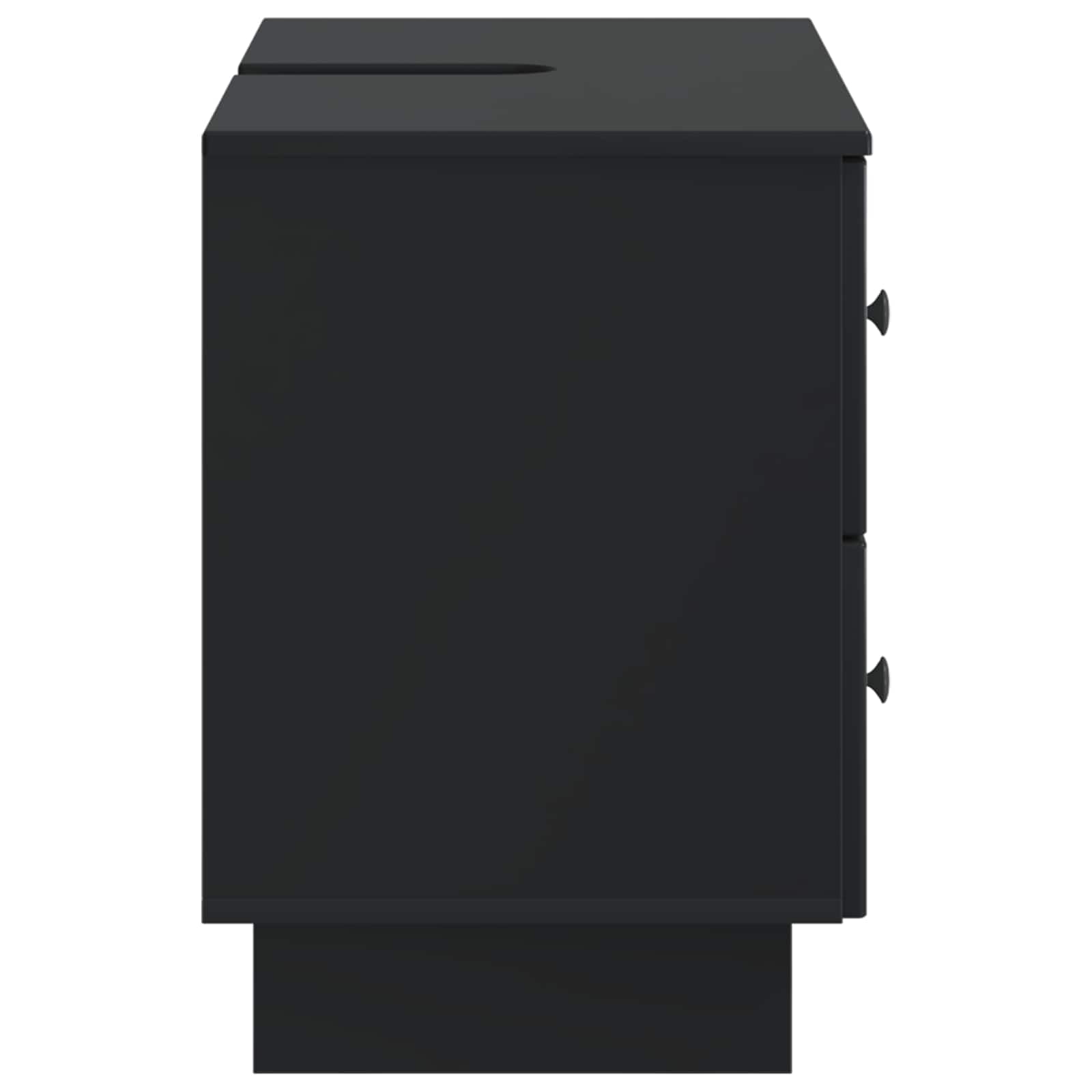 Mobile Lavabo Bagno EDE Nero 82 x 41 x 59 cm in Legno Ingegnerizzato