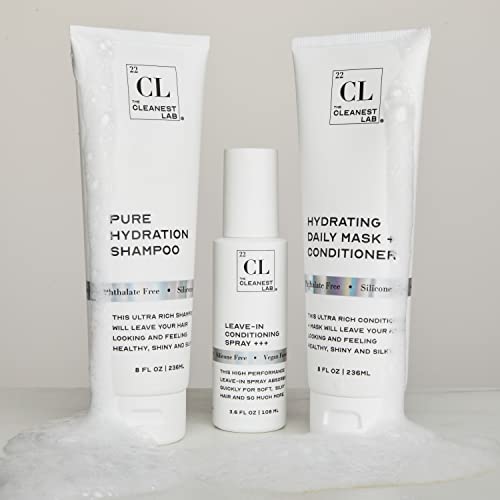 The Cleanest Lab Leave-In Conditioner Mist Spray. Dry & Damaged Hair Treatment. Miracle Hydration Heat Protectant Serum. Flyaways & Frizzy Detangler. Add Volume & Primes Hair For Style. 3.6 Fl. Oz #TOP5