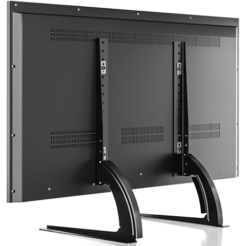 Rfiver Universal Table Top TV Stand Base TV Legs with Height Adjustment fits Most 32-55 Inch LCD LED Flat Screen TVs, Max VESA 800x400 mm, TV Feet Mount Holds up to 88 lbs, Black Cover