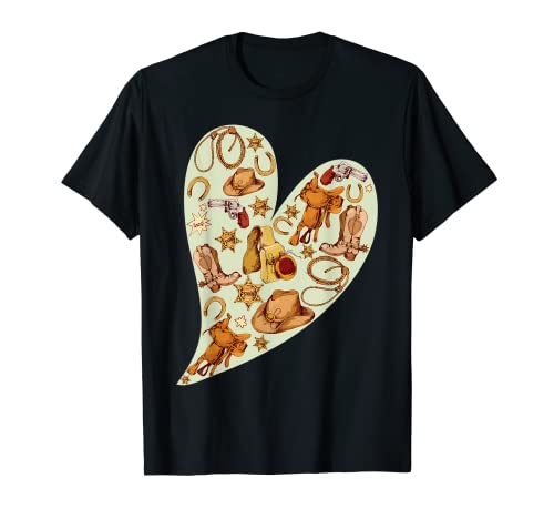 Country Concert Cowgirl Boots Western Country Maglietta