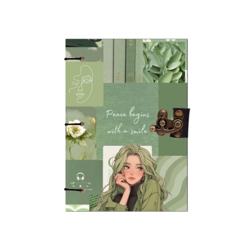 Image of Music Girl Diary Notebook 7x5 Inch 160 Pages Unruled Journal for Notes