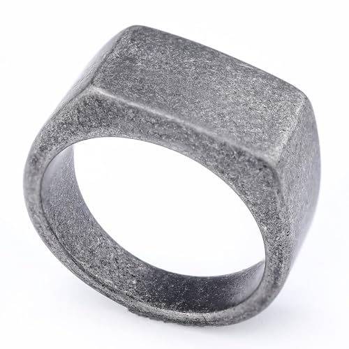 Jewellery Femmes Hommes Anneaux rectangulaires au style miroir rétro tendance