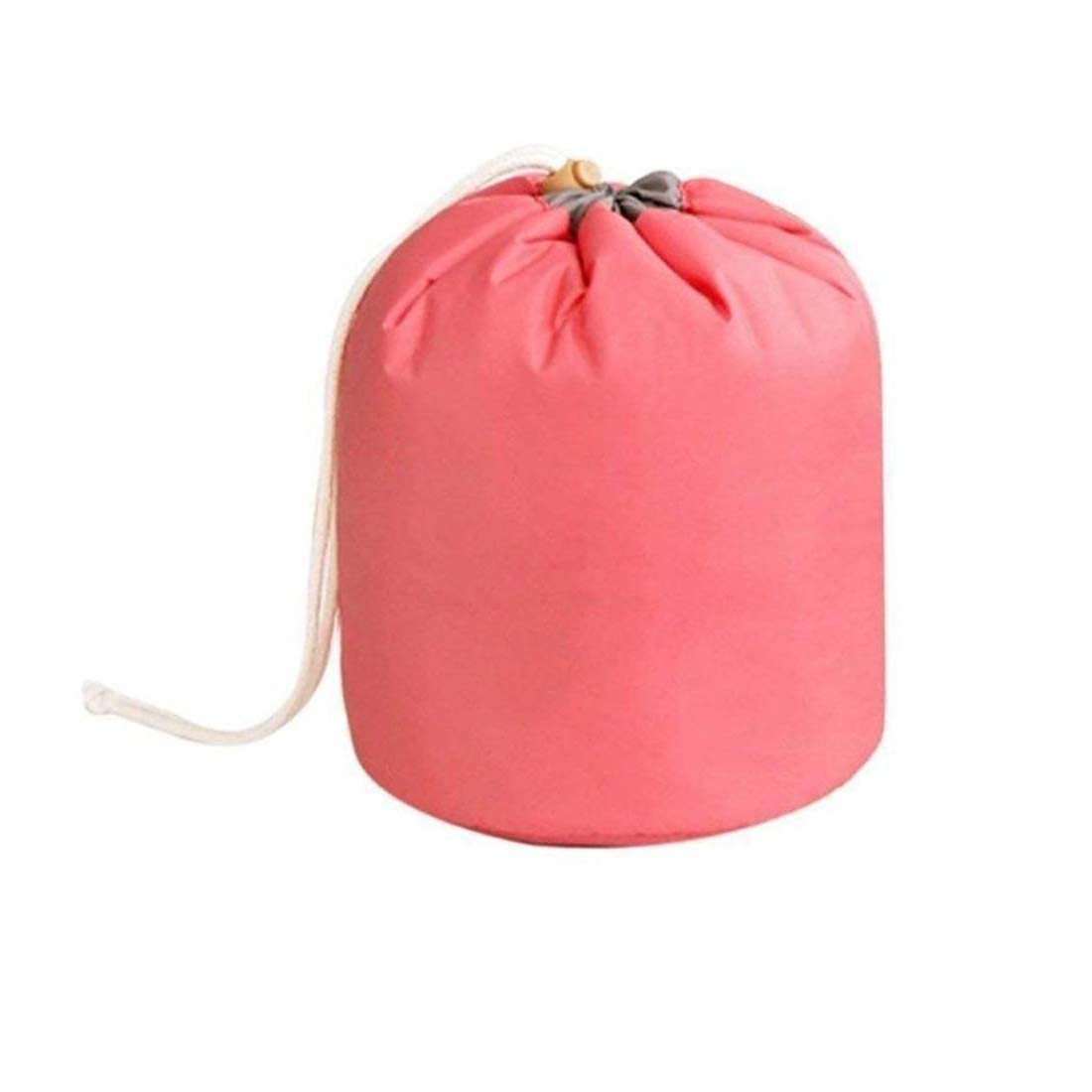 Round Shape Bucket Barrel Shaped Waterproof Cosmetic Makeup Bag Travel Drawstring Cosmetic Storage Pouch Makeup Toiletry Organizer Bag-image-17