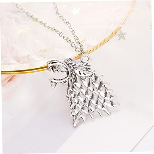 LIFKOME Colar De Cabeça De Lobo Colar De Joias Masculinas Colares De Moda Para Pingentes Masculinos