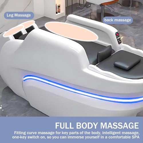 Larnavo Salon Massage Shampoo Bed-Electric Spa Table with Modern Luxury Design, Head Spa Equipment &Beauty Bed Includes Water Cycle, Full Body Massage, Intelligent High-Definition Panel(73.23IN) - Image 3