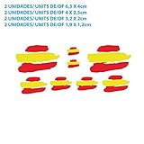  Custom Vinyl Pegatinas Banderas DE ESPAÑA Stickers AUFKLEBER Decals Moto Moto GP Bike Coche (Colores Bandera ESPAÑA/Spain Flag Colors)