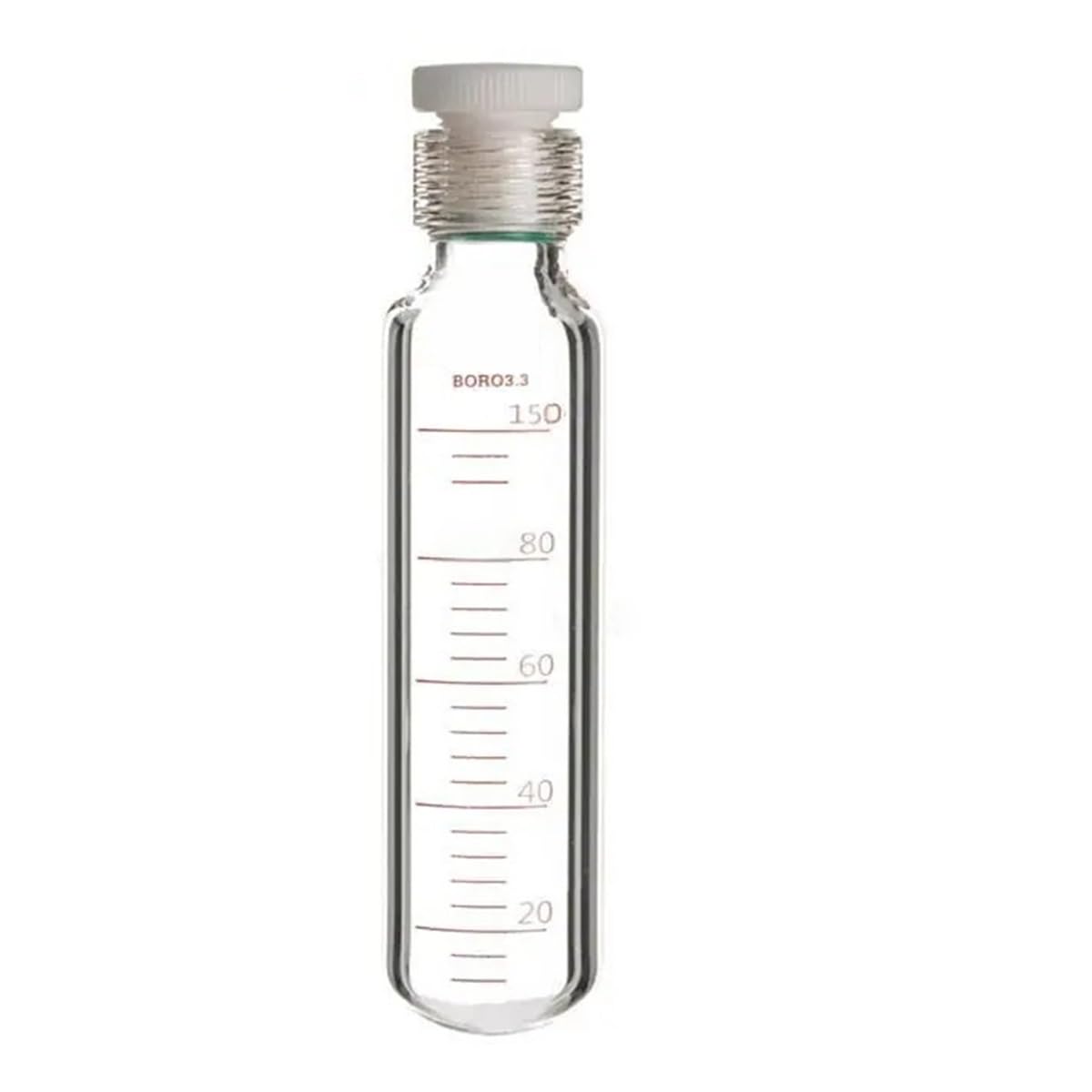 Cristalería de Laboratorio Botella de presión de pared gruesa Botella de presión de tornillo Tubo de presión de vidrio Tubo de reacción de PTFE(50ML)