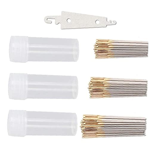 Haowul 90 Piezas De Punto De Cruz Adiciones De Puntada +1 Acero Inoxidable Aguja Thread, Color Dorado Ojos Grandes Ojos De Cruz Bricolaje Bordado Agujas De Mano Needas De Costura Tamaño 22 24 26