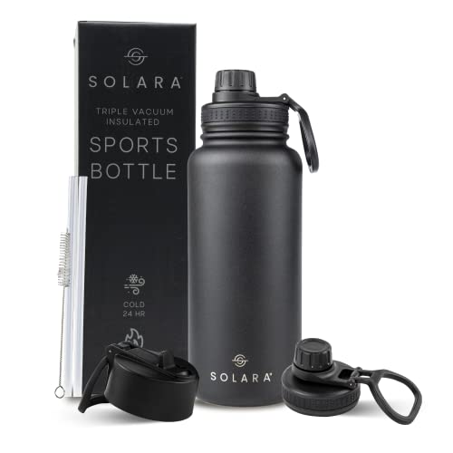 SOLARA Insulated Water Bottle 1 Litre, Hot Water Bottle, 1000ml T...