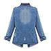 VJGOAL Mujer Chaqueta Vaquera con Cremallera Talla Grande Abrigo Otoño Invierno Moda...