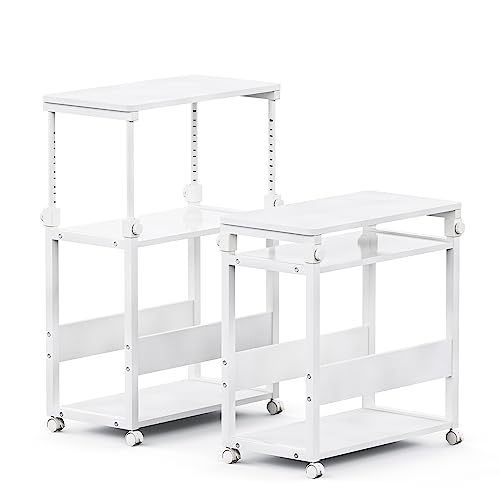 TTWO パソコンワゴン CPUワゴン 昇降式 高さ調節 デスク キャスター付き サイドデスク・L字デスク・プリンター台・プリンターワゴン ゲーミングデスク PC ディスプレイワゴン サイドワゴン オフィス収納 木製 収納棚 ラックワゴン (天板32×60cm) (ホワイト) TTWO パソコンワゴン CPUワゴン 昇降式 高さ調節 デスク キャスター付き サイドデスク・L字デスク・プリンター台・プリンターワゴン ゲーミングデスク PC ディスプレイワゴン サイドワゴン オフィス収納 木製 収納棚 ラックワゴン (天板32×60cm) (ホワイト)
