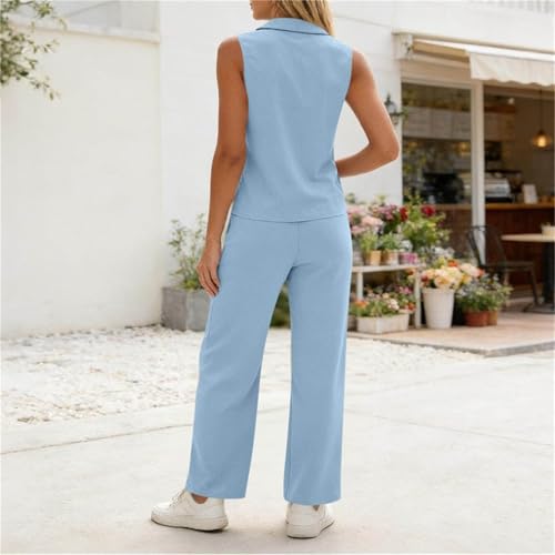 Ensemble 2 pièces femme col en V chic et décontracté - 4