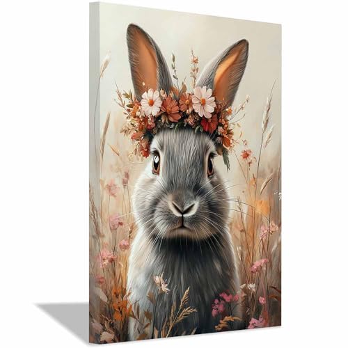 Art mural pour salon BOHUO de qualité supérieure avec toile lapin encadrée