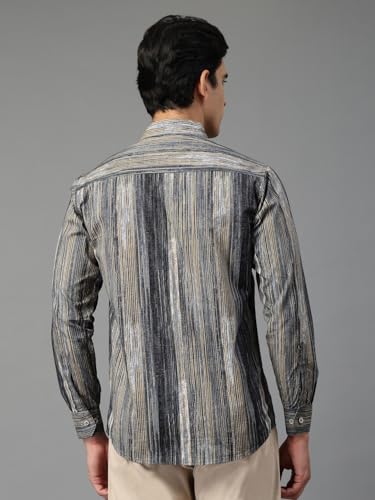 Image of Majestic Man Men's Stylish Unique Print Casual Shirt - Pure Cotton| Full Sleeve | Trendy & Comfortable