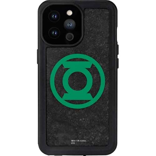Skinit Waterproof Phone Case For Iphone 13 Pro Max - Officially Licensed Warner Bros Green Lantern Logo Black Design #TOP5