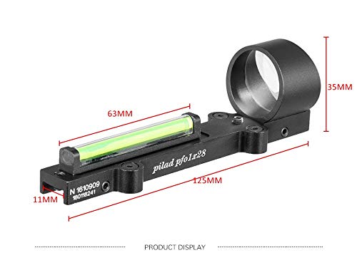 ACEXIER Green Fiber Red Dot Sight 1x28 Collimator Sight Fit Shotguns Rib Rail Vent Rib/Rail Screw Mount Works WITHOUT Battery - Image 2